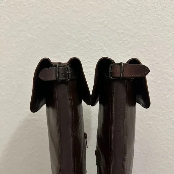 FRYE 77624 Melissa Riding Boots Biker Over-The-Knee in Espresso Leather